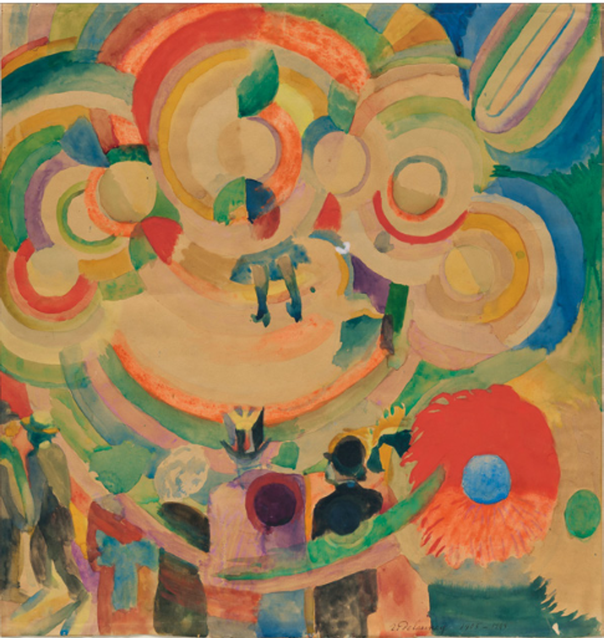 Robert Delaunay, Manège de cochons, entre 1905 et 1918, gouache et aquarelle sur papier. © Christie’s images limited
