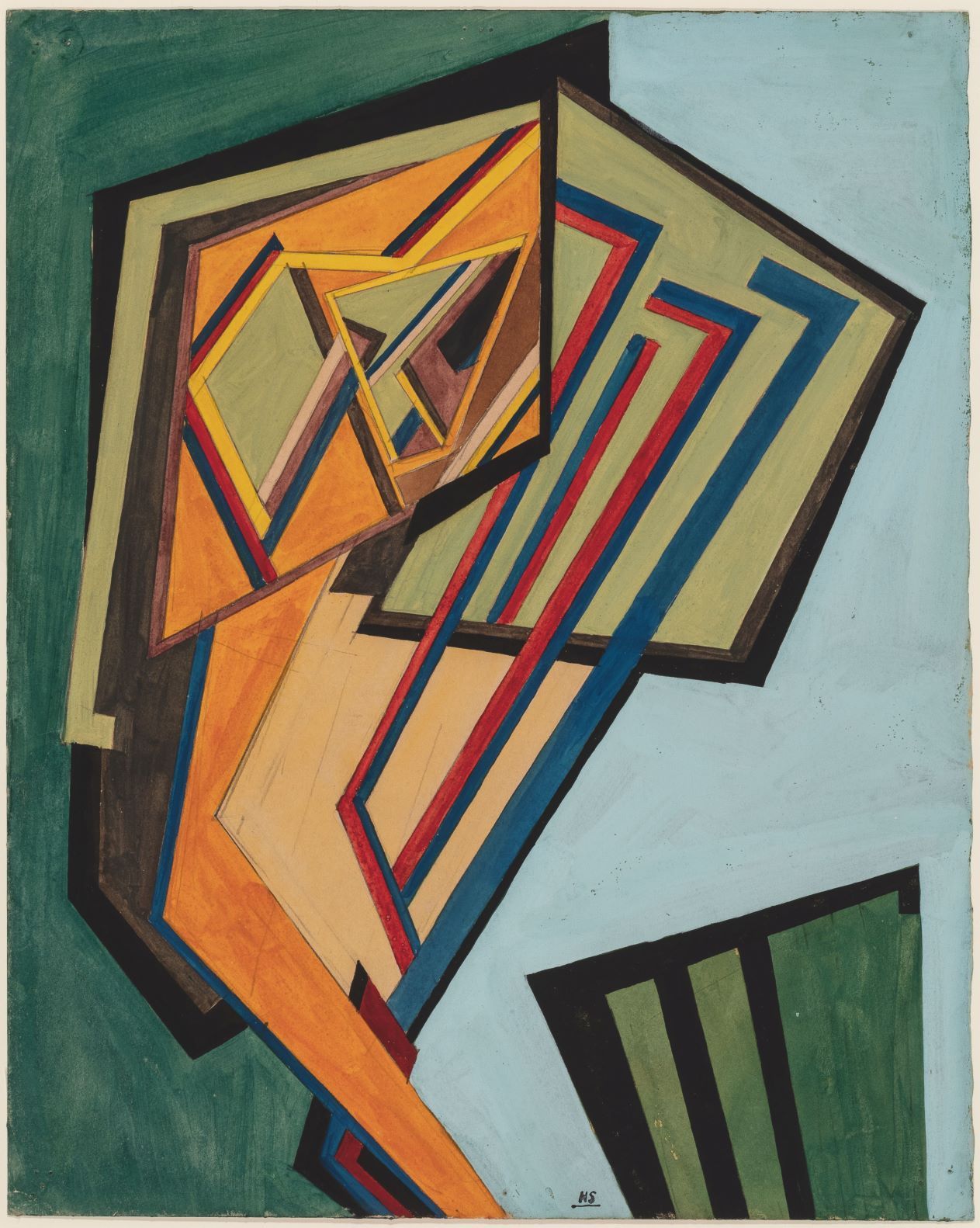 Helen Saunders, Canon, vers 1915. © The Estate of Helen Saunders. Photo: © 2020, courtesy of the David and Alfred Smart Museum of Art, The University of Chicago