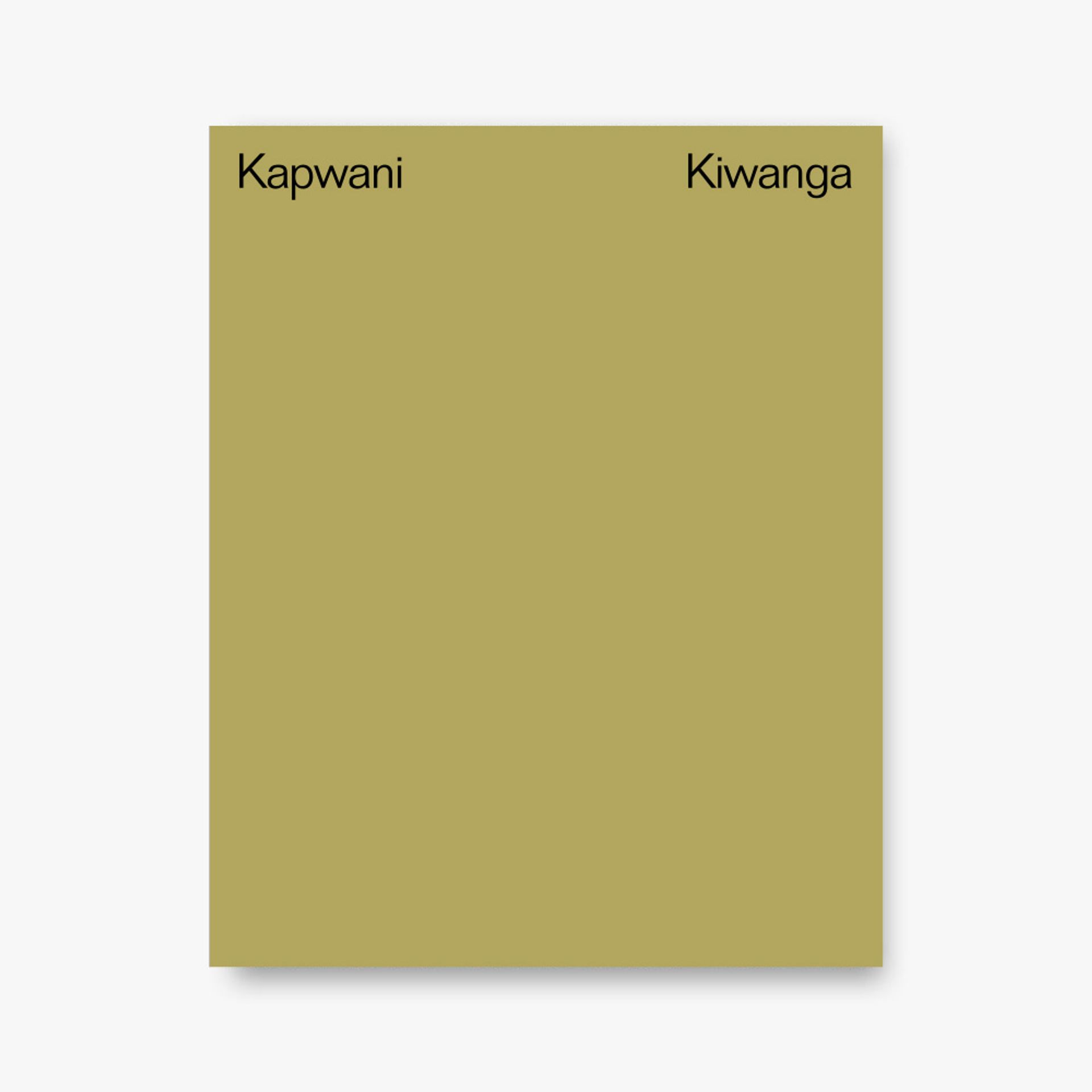 Kapwani Kiwanga, JRP|Éditions. D.R.