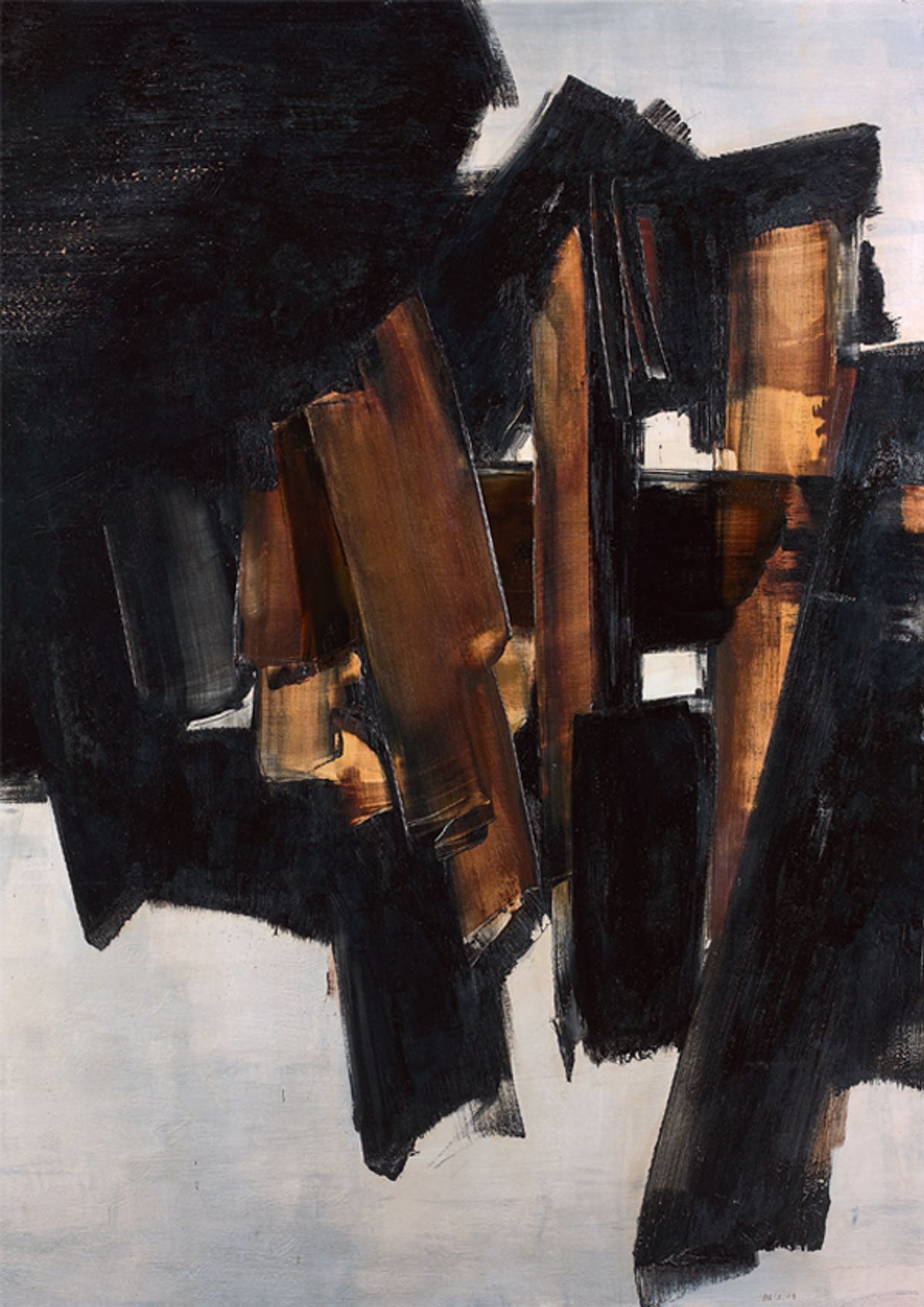 Pierre Soulages, Peinture 200 x 162 cm, 14 mars 1960, huile sur toile, 200 x 162 cm. Courtesy de Tajan