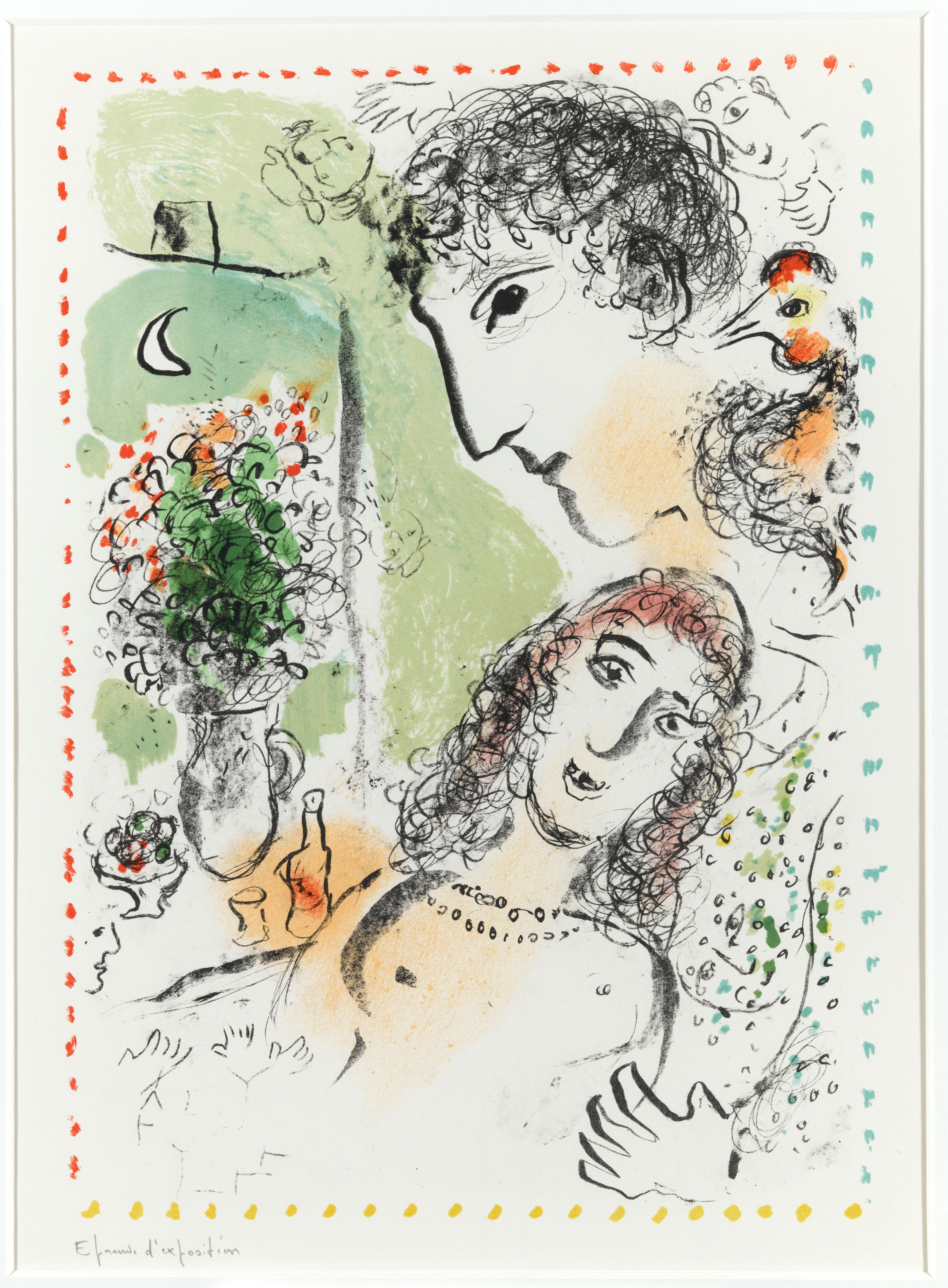 Marc Chagall, Tendresse, 1983, lithographie sur vélin d’Arches, musée national Marc Chagall, Nice. 

© GrandPalaisRmn / Gérard Blot