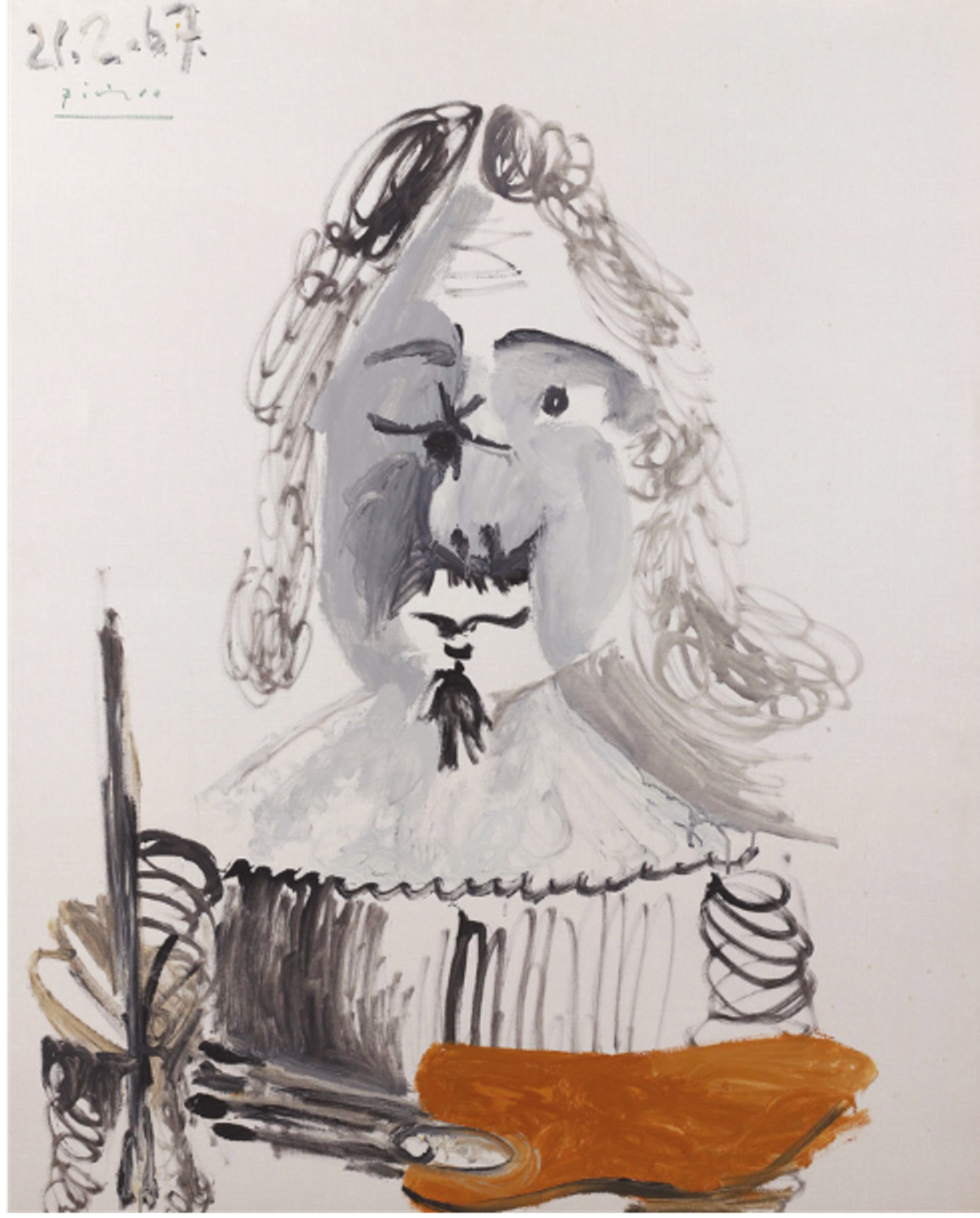 Pablo Picasso, Le Peintre I, 1967, huile sur toile, est. 1,5-2 million(s) d’euros. © Farrando/Hôtel Drouot