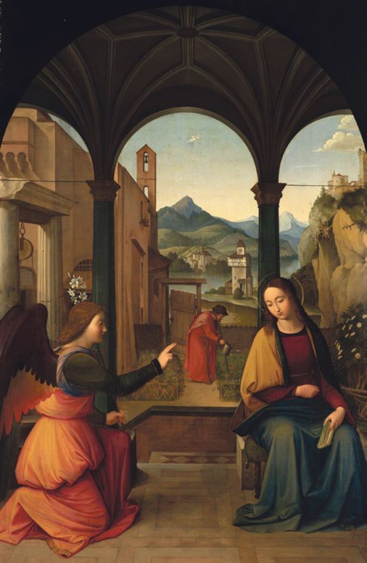 Johann Friedrich Overbeck, L’Annonciation, 1815, huile sur toile, est. 100 000-150 000 euros. © Tajan