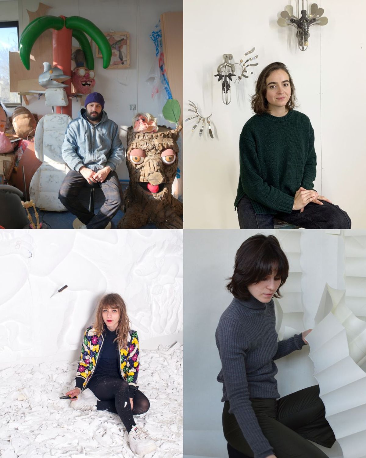 Les artistes sélectionnés pour le Prix des Amis du Palais de Tokyo 2025-2026.

De haut en bas et de droite à gauche :  

Réda Boussella © Giorgio Van Meerwijk  

Léa de Cacqueray © Léa de Cacqueray  

Céleste Richard-Zimmermann © Greg Brehin 

Chloé Vanderstraeten © GL