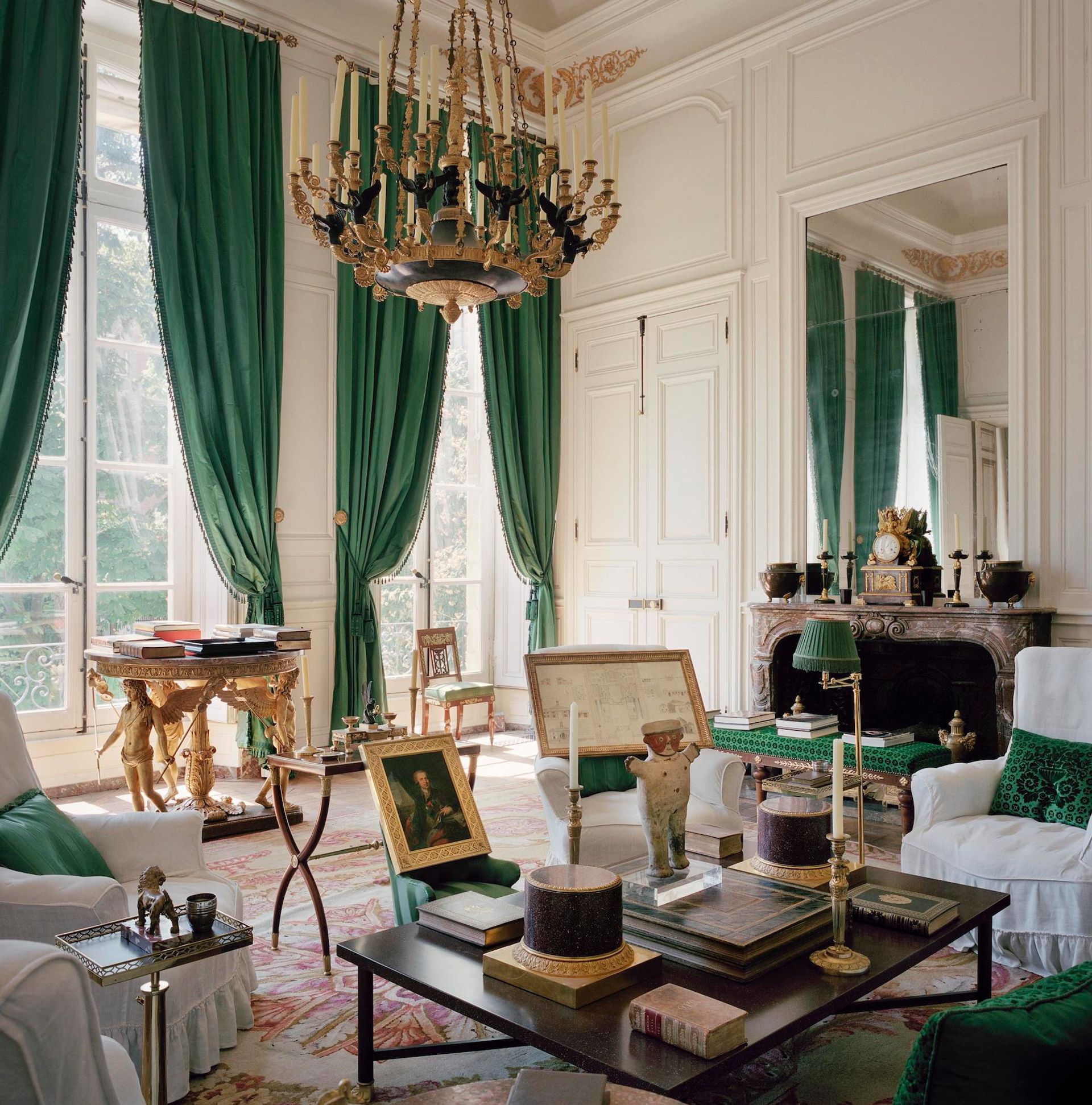 Le salon vert de l’hôtel d’Orrouer, Paris. Courtesy Christie’s