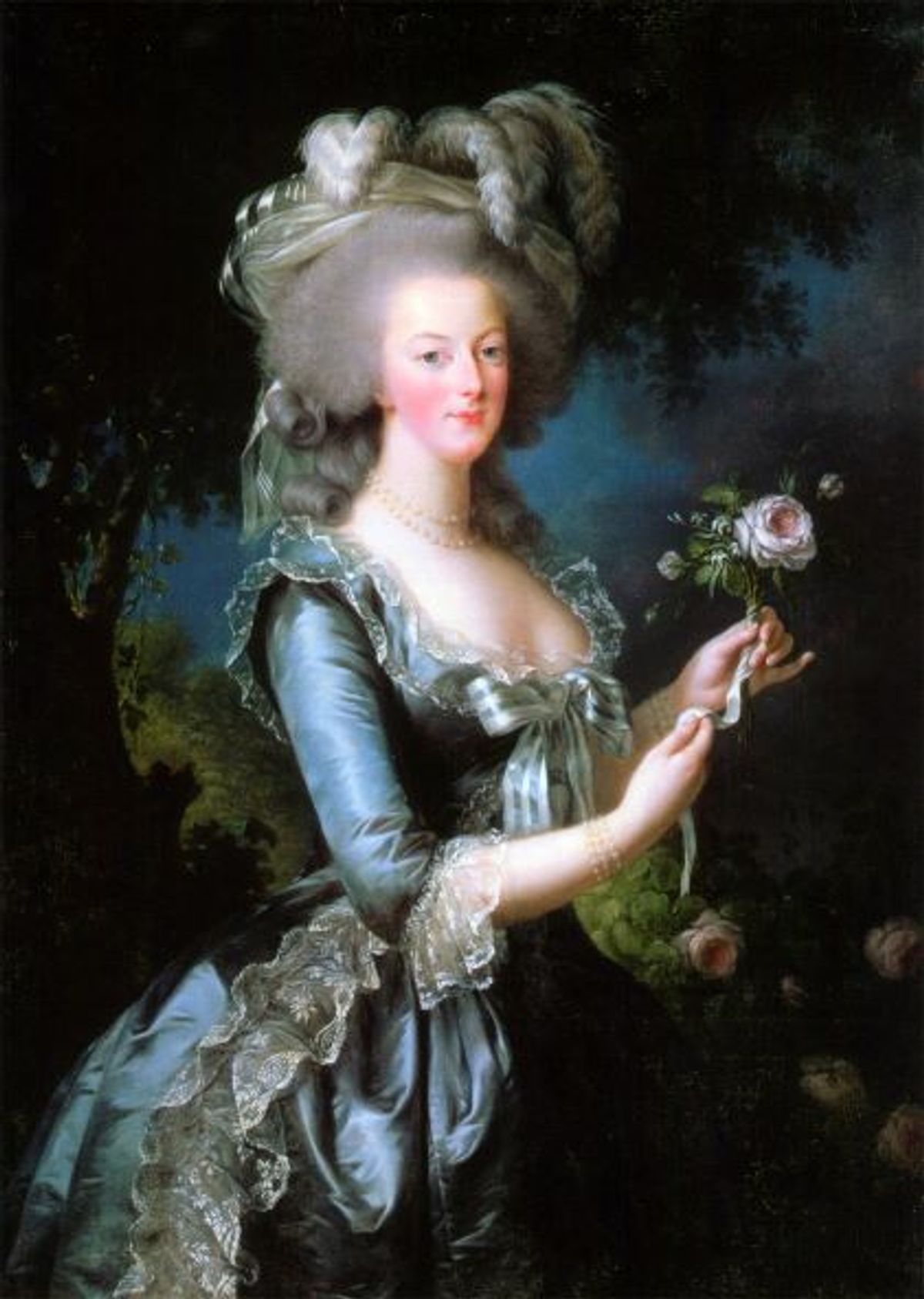 Élisabeth Vigée Le Brun, La reine Marie-Antoinette,  dit « à la rose », 1783. Photo : Wikipédia, D.R.