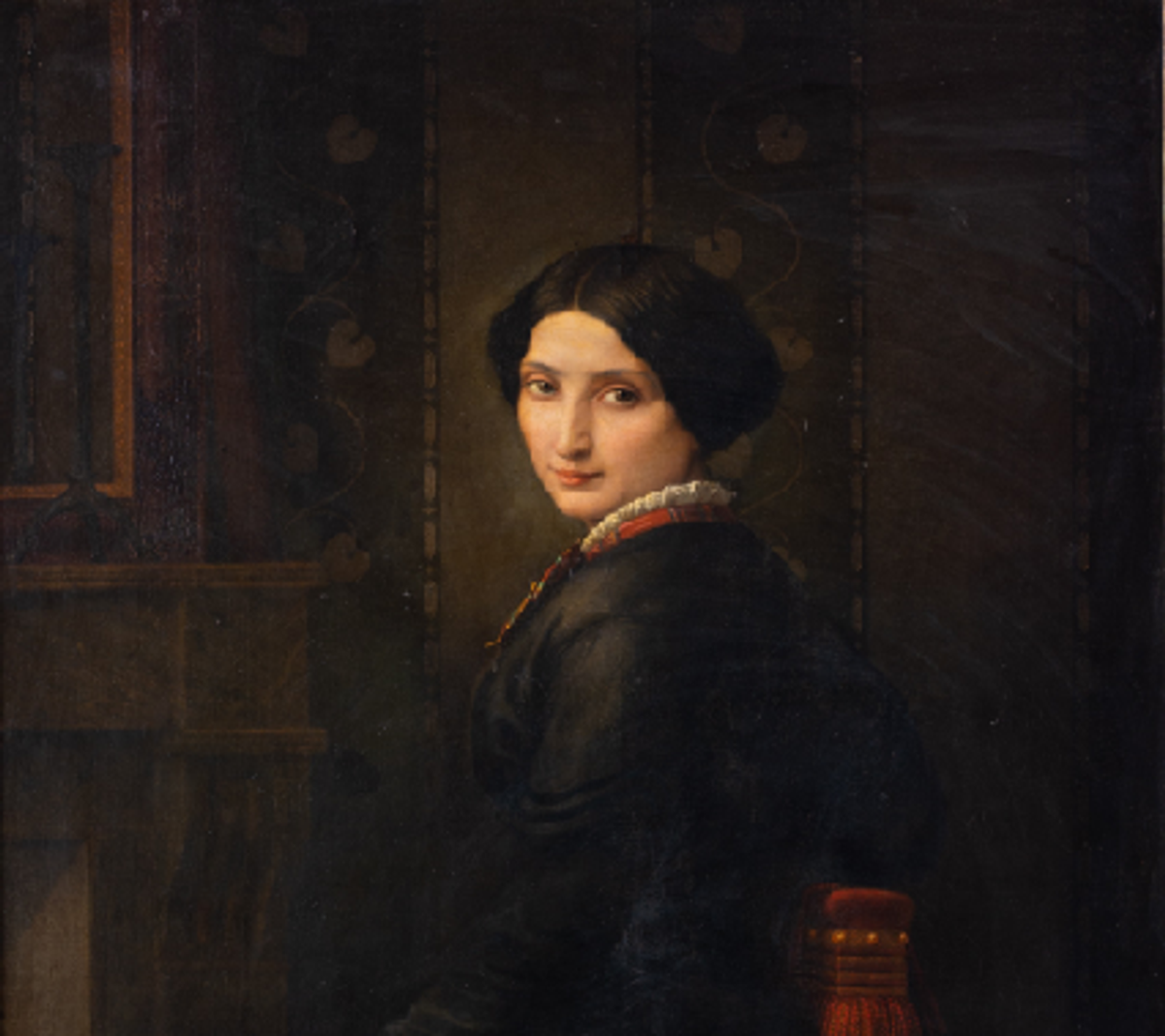 Gustave Le Gray, Portrait de Mme G.L, 1853, huile sur toile, 125 x 95 cm. Courtesy Marc Labarbe 