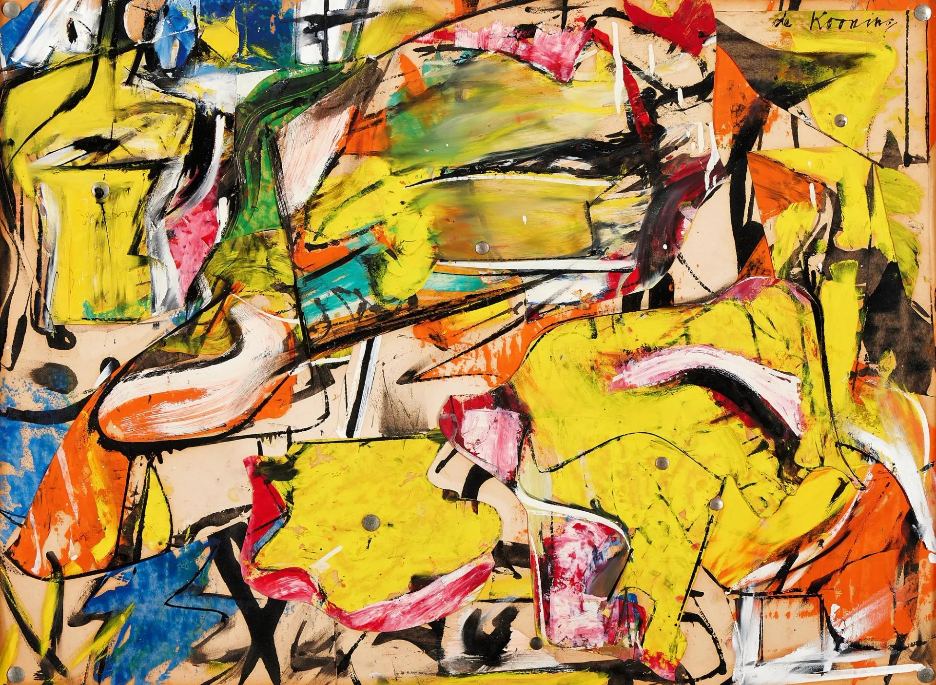 Willem de Kooning, Collage (1950), estimé 18 à 25 millions de dollars. Courtesy Sotheby's