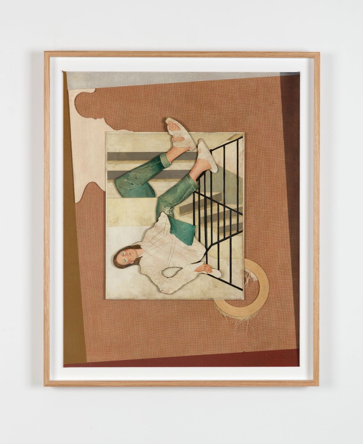 Jens Fänge, A Certain Ratio, 2020, huile et vinyle sur textile et panneau. Courtesy de l’artiste et Perrotin, Paris. Photo Nora Bencivenni et Felix Berg, D.R.