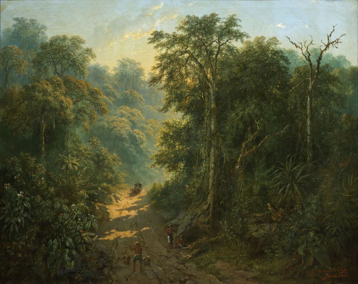 Raden Saleh, Route descendant du mont Megamendung, 1861, huile sur toile. Est. 1-1,5 million d’euros. © Daguerre/Drouot