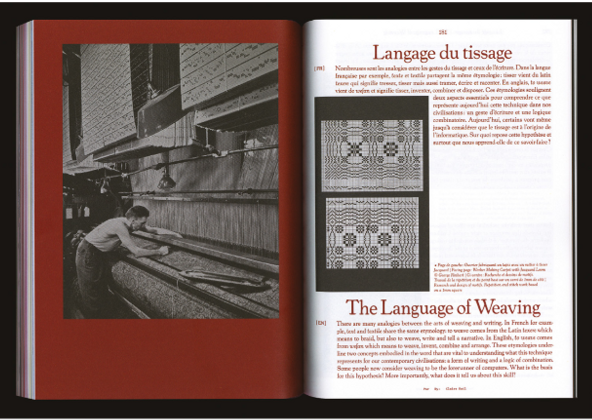 Le no 2 de la revue Tools, consacré au tissage. Courtesy Tools