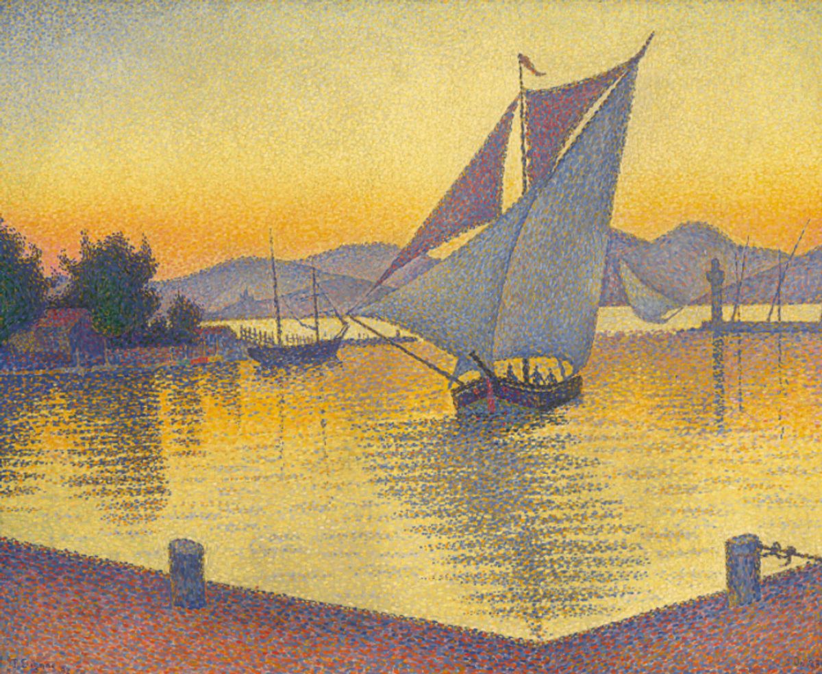 Paul Signac, Le Port au soleil couchant, Opus 236 (Saint-Tropez), 1892, huile sur toile, The Hasso Plattner Collection, Potsdam. © The Hasso Plattner Collection/ Recom Art, Berlin