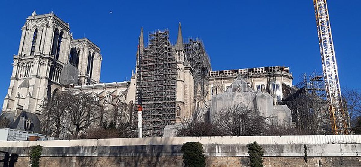 La cathédrale Notre-Dame de Paris en chantier.
© Wikimedia Commons