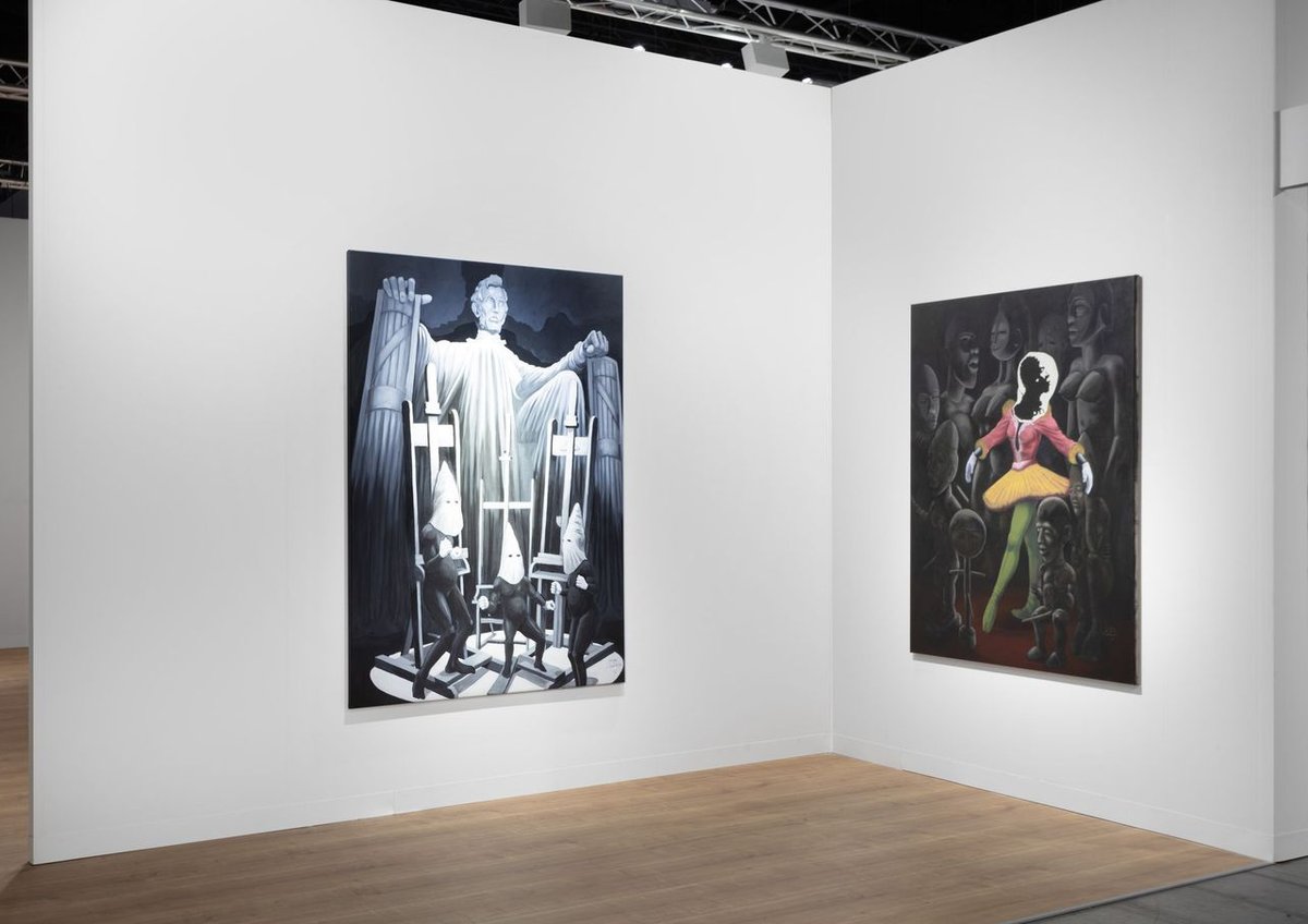 Œuvres de Michael Ray Charles sur le stand de la galerie Templon à Art Basel Miami Beach. Courtesy galerie Templon