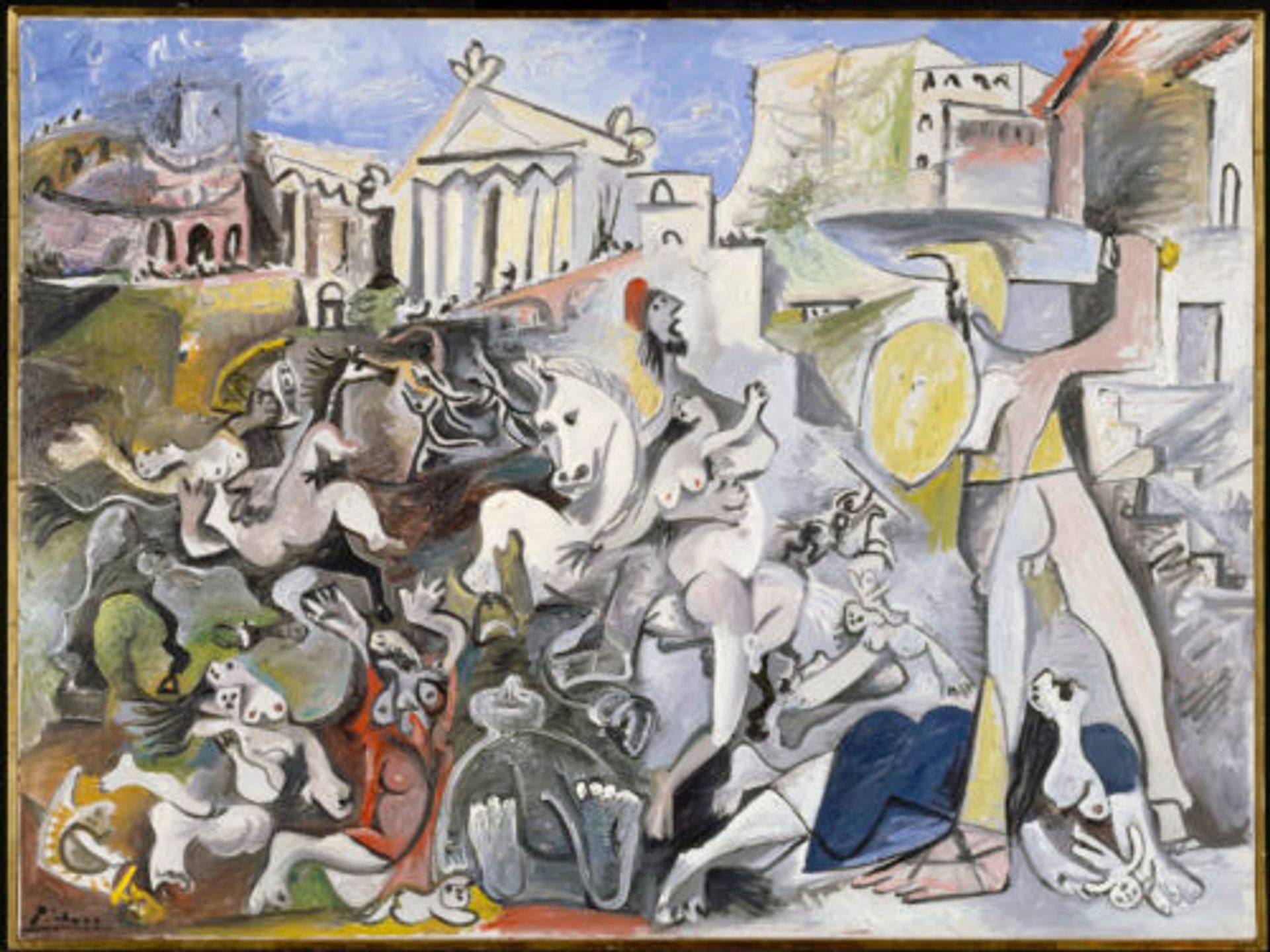 Pablo Picasso, L’Enlèvement des Sabines, 1962, huile sur toile, Fondation Beyeler, Riehen/Bâle. Courtesy Fondation Beyeler, Riehen/Bâle.