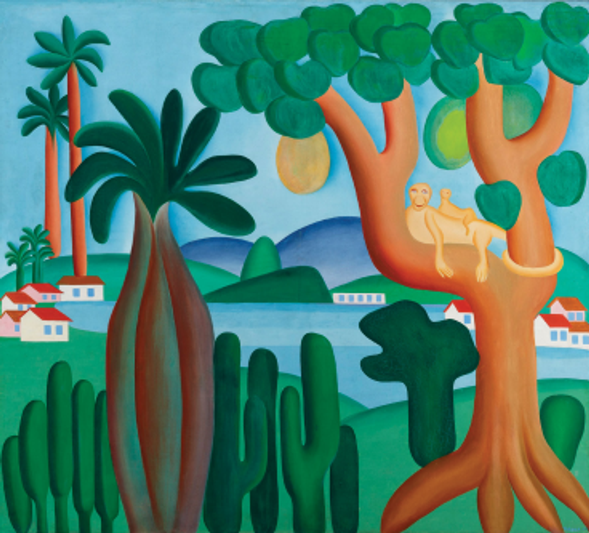 Tarsila do Amaral, Cartão postal, 1929, huile sur toile, collection particulière, Rio de Janeiro. © Tarsila do Amaral Licenciamento e Empreendimentos S.A. Photo Jaime Acioli
