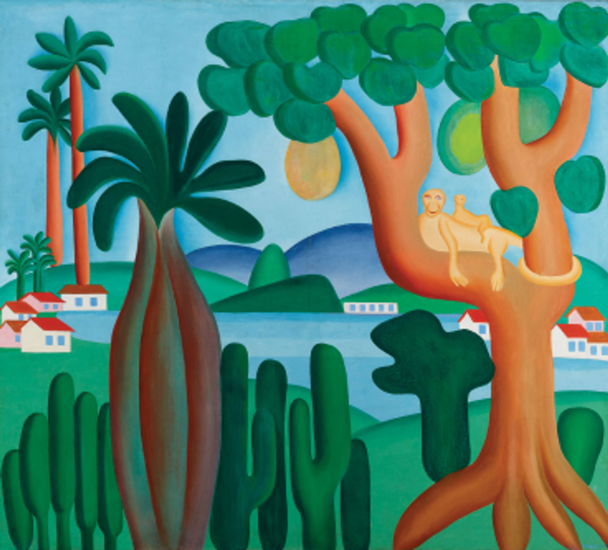 Tarsila do Amaral, Cartão postal, 1929, huile sur toile, collection particulière, Rio de Janeiro. © Tarsila do Amaral Licenciamento e Empreendimentos S.A. Photo Jaime Acioli
