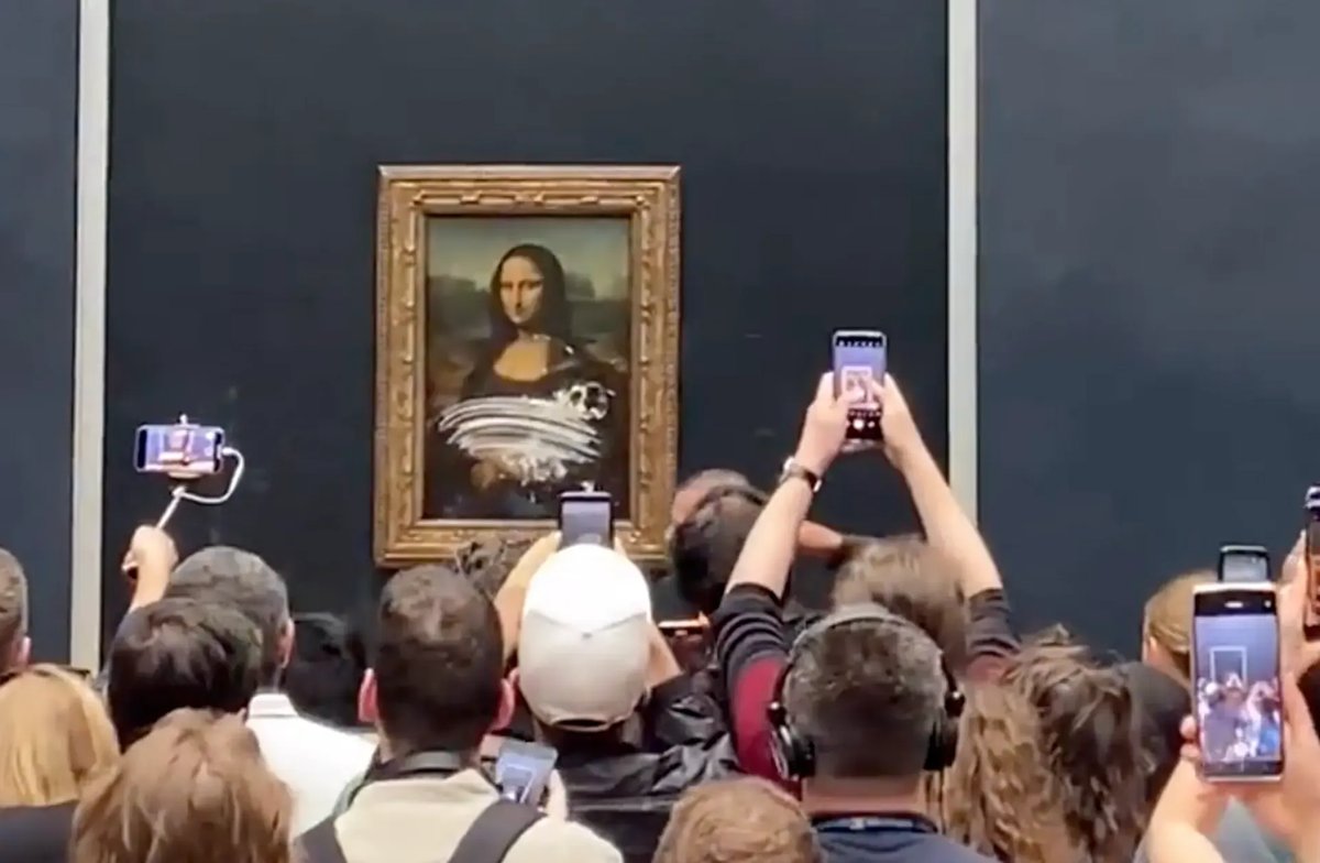 La Joconde a fait l'objet d'une attaque d'activistes au musée du Louvre. Photo : D.R.