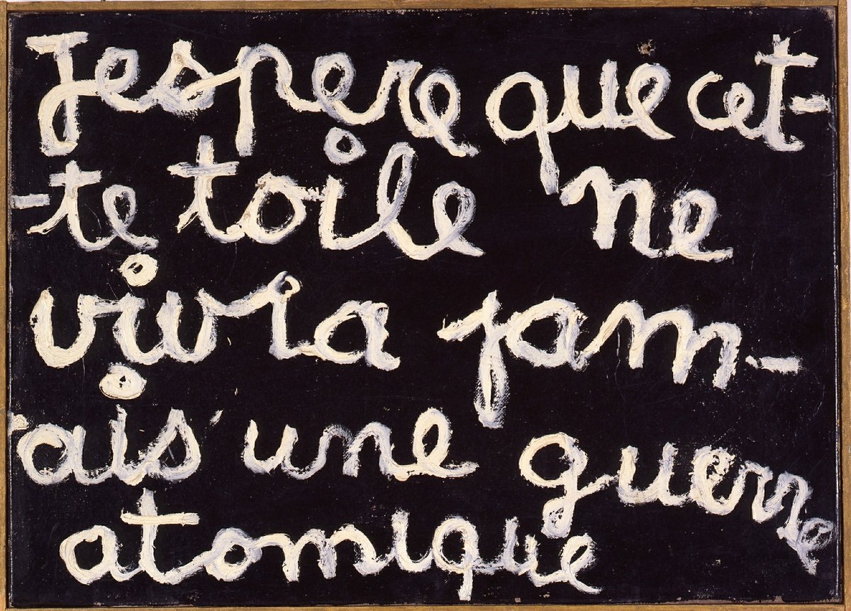 Ben, J’espère que cette toile ne vivra jamais une guerre atomique, 1960. Photo Muriel Anssens