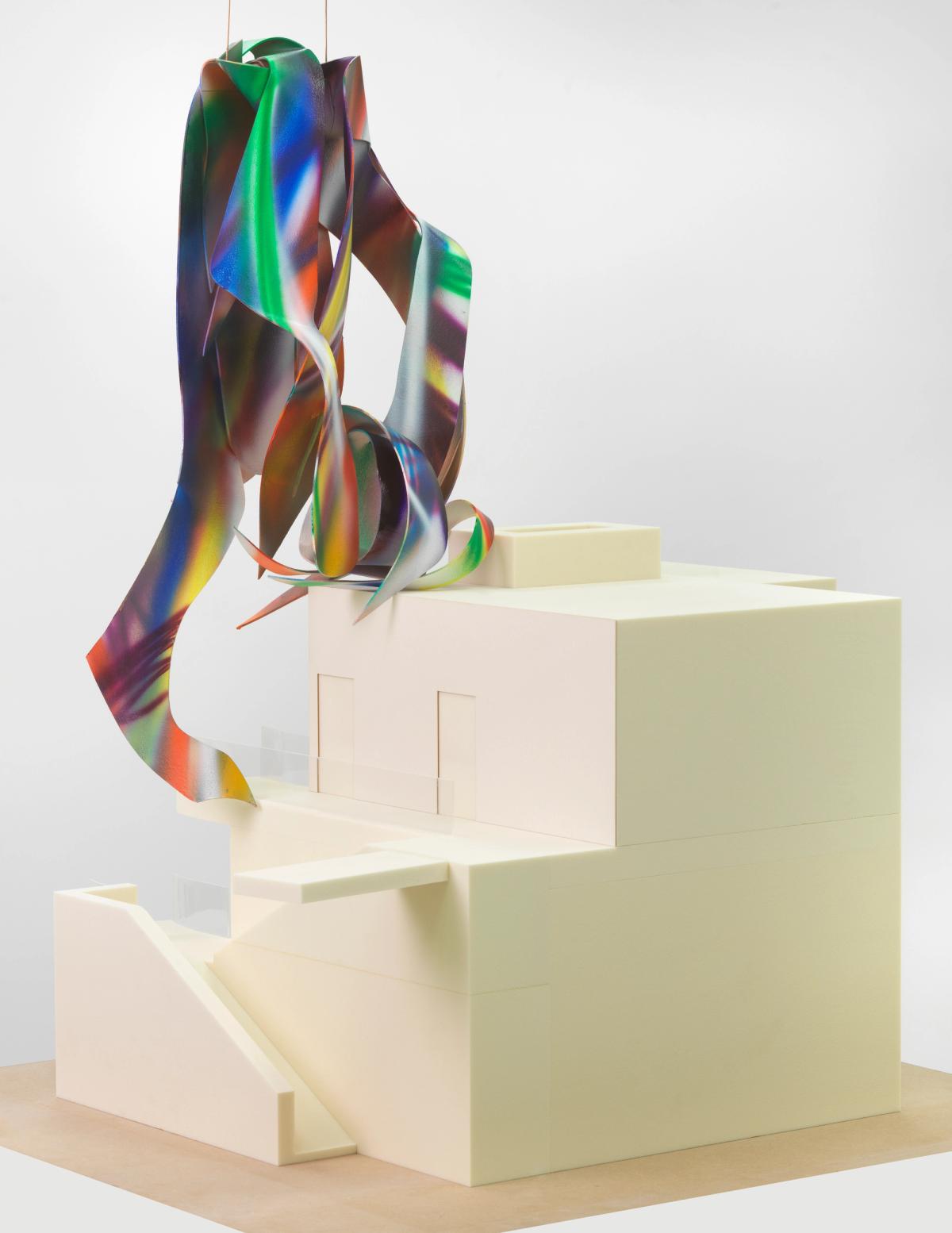 Katharina Grosse, maquette du Canyon, 2022. Acrylique sur impression filamentaire. © Adagp, Paris, 2022. Photo : Jens Ziehe