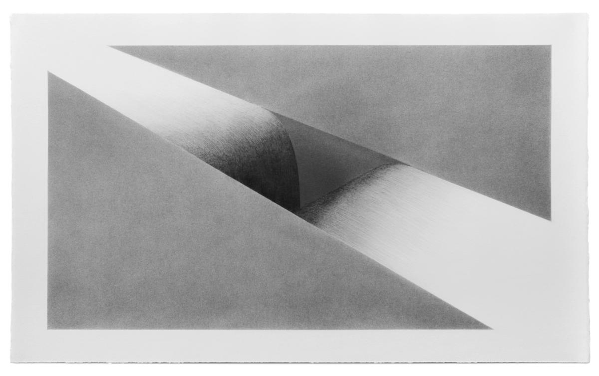 Mathieu Bonardet, Gouffre 9, 2016, graphite et poudre de graphite sur papier, 55 x 90 cm.
© Mathieu Bonardet, ADAGP