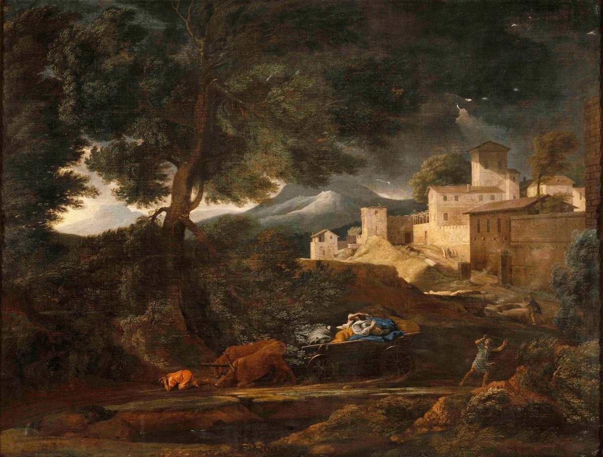 Nicolas Poussin, L’Orage (dit L’Orage Pointel), vers 1651, huile sur toile, 99 × 132 cm. Musée des Beaux-Arts de Rouen, Inv. 975.1. © GrandPalaisRmn / Gérard Blot