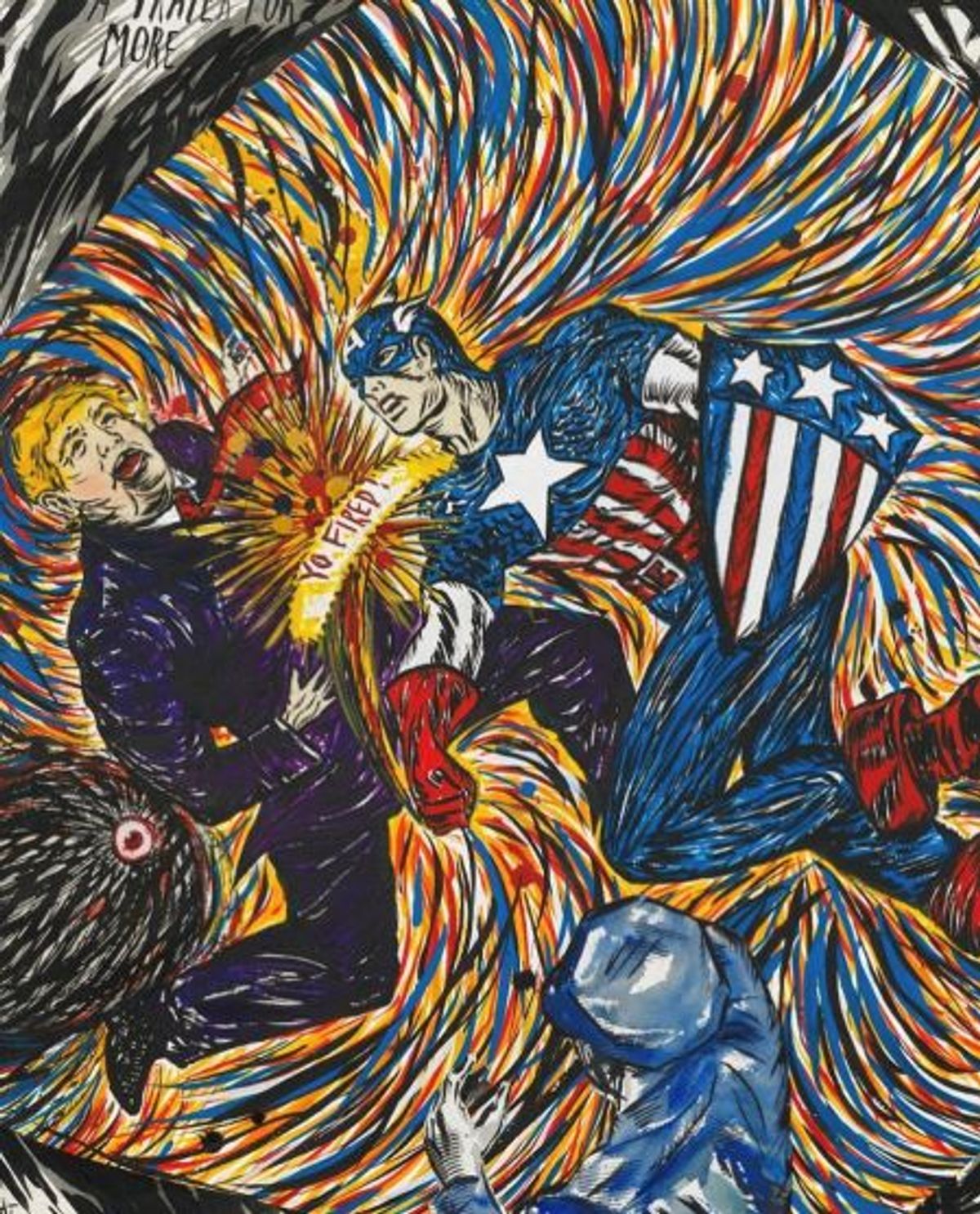 Œuvre de Marcel Dzama et Raymond Pettibon. Courtesy David Zwirner via Instagram, D.R.