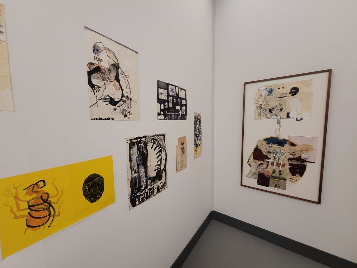 Oeuvres d'Amir Nave présentées au Salon du dessin 2024, Prix de dessin contemporain Daniel et Florence Guerlain 2024. Photo Alexandre Crochet
