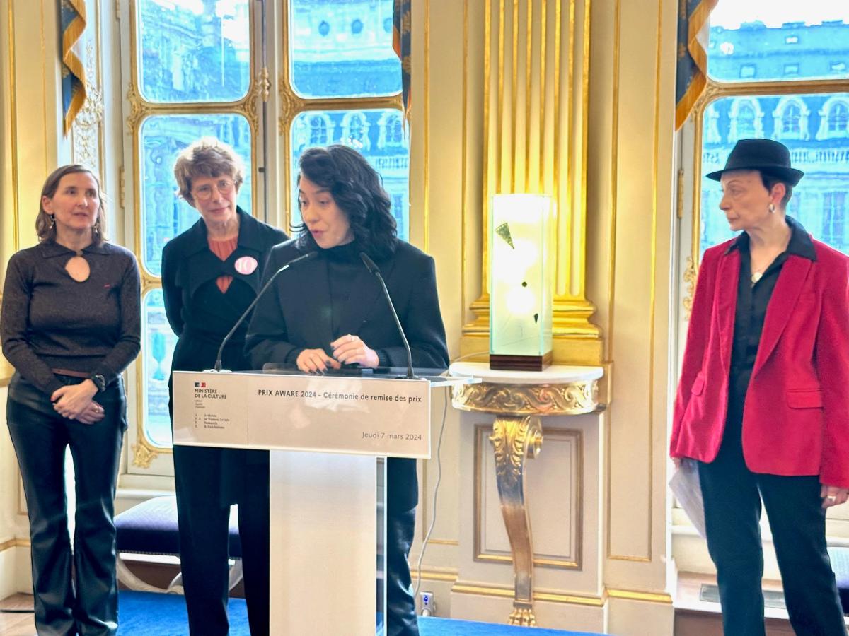Remise des prix AWARE le 7 mars 2024 au Ministère de la Culture. Photo Philippe Régnier