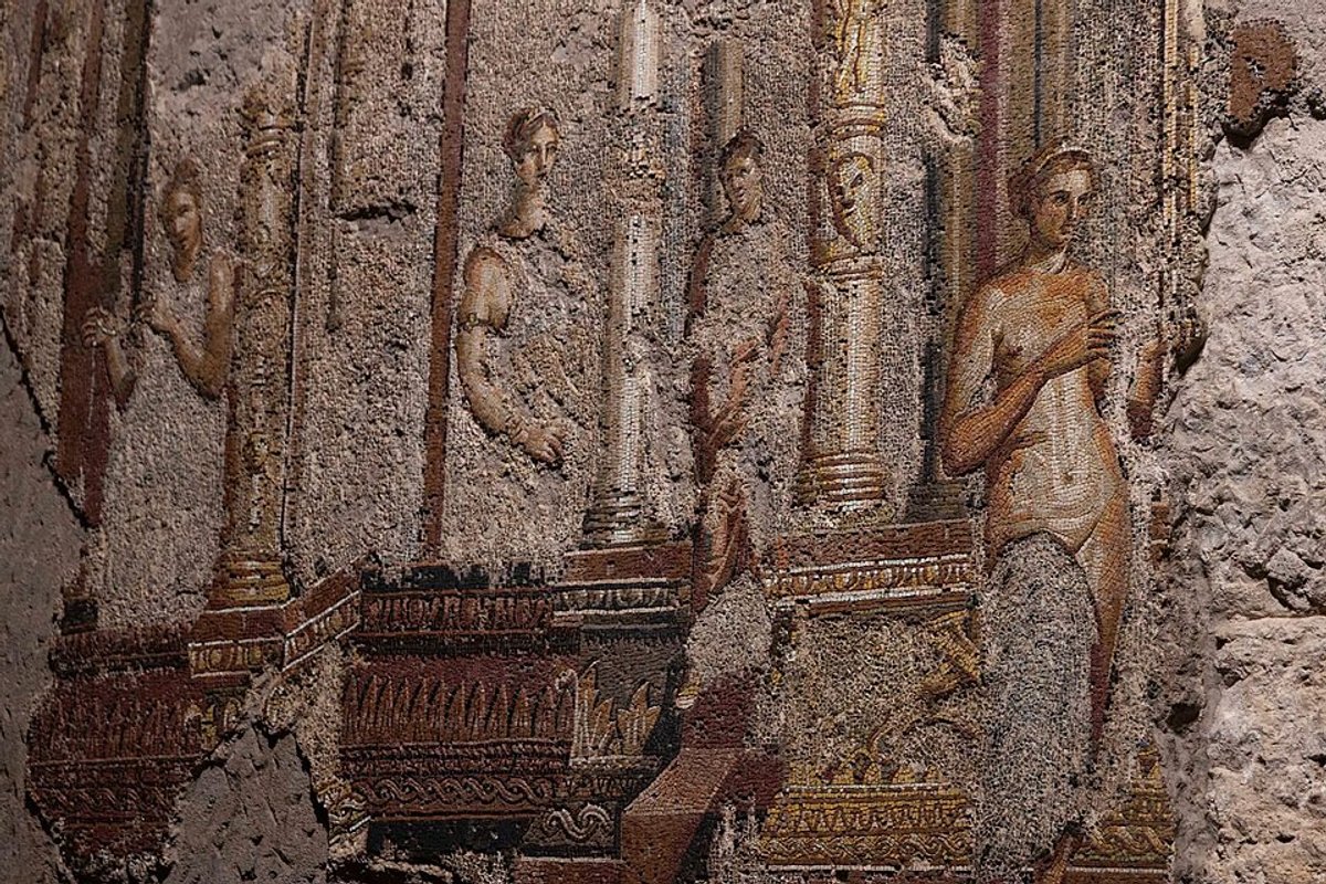 Les archéologues ignorent si la mosaïque représente une ville réelle ou imaginaire. Photo Marconi737