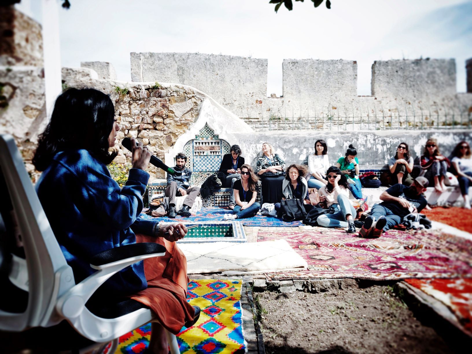 Mina Mostefa, Fondatrice et Directrice des rencontres photographiques professionnelles de Tanger « Face à la mer » © Wilfrid Estève