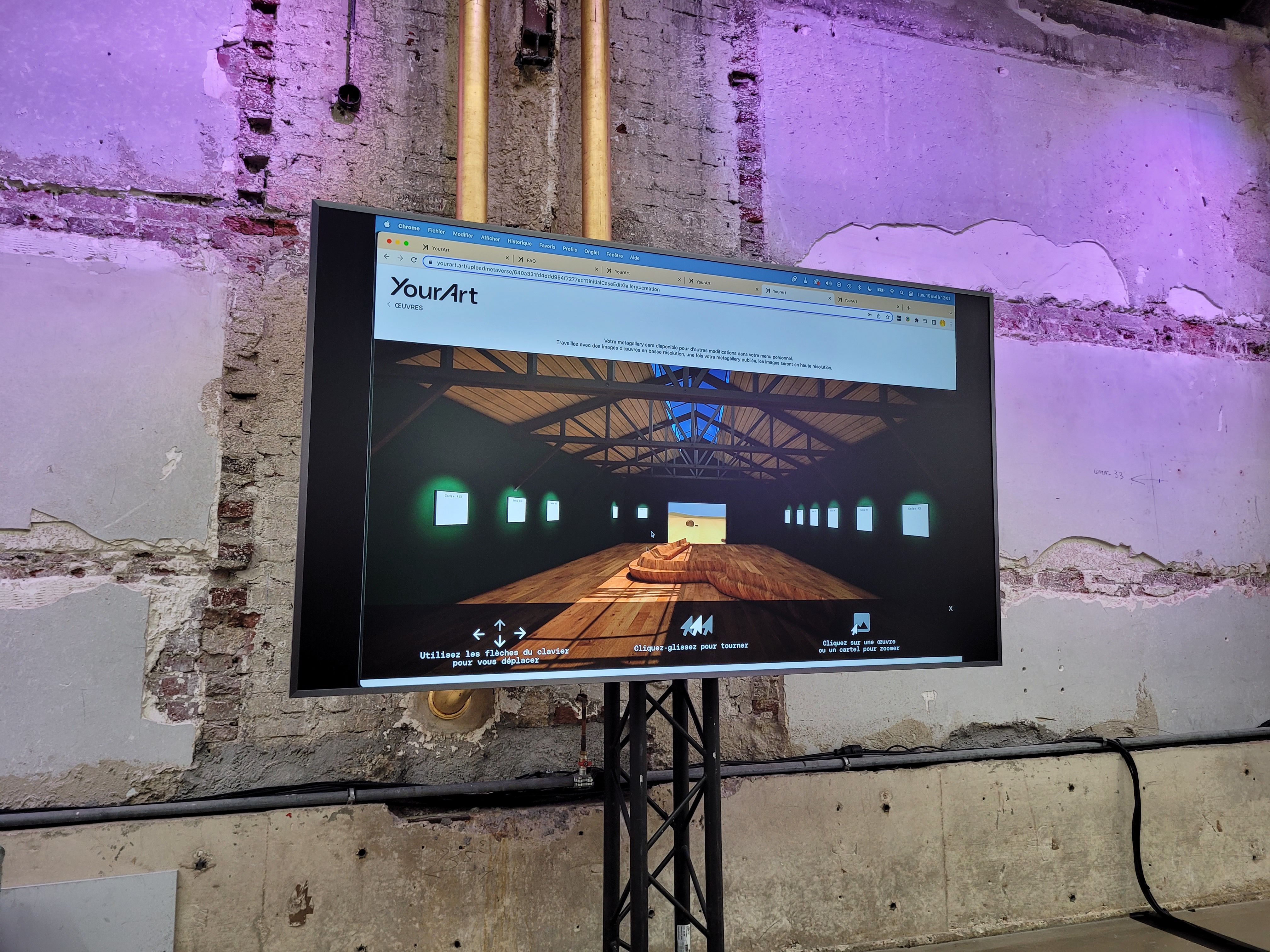 Un espace d'exposition virtuel proposé par YourArt. Photo : A.C. © YourArt