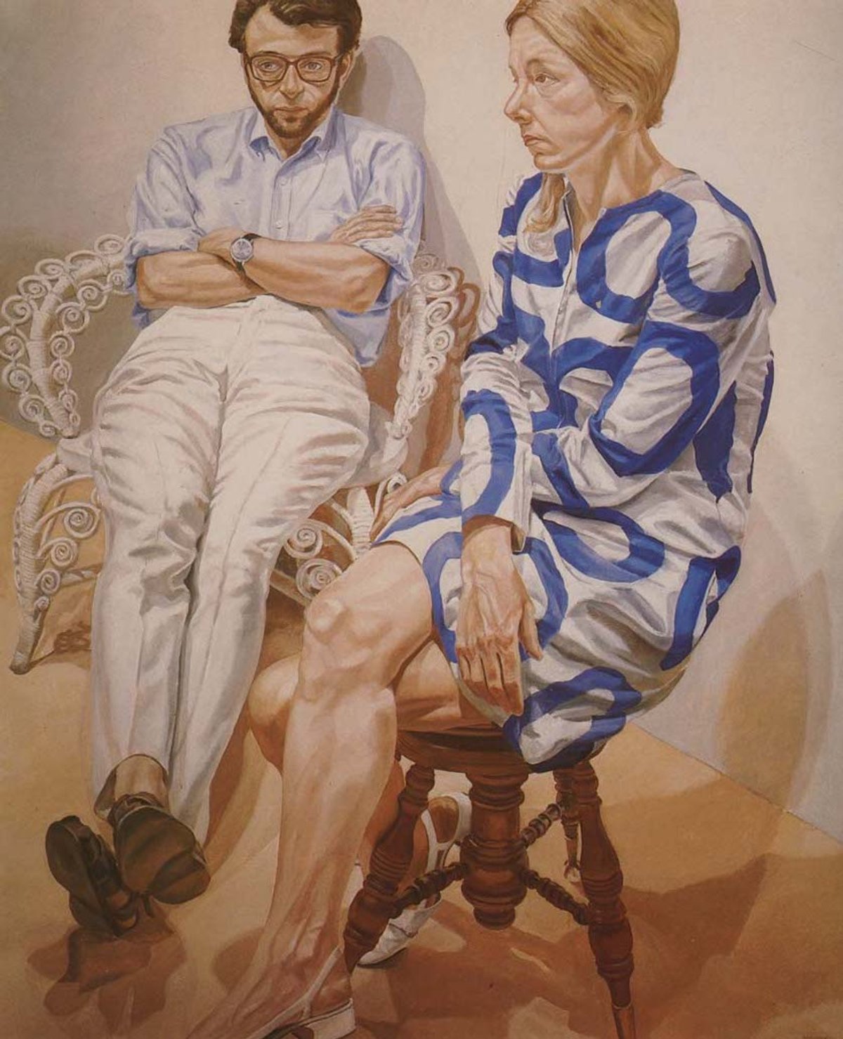 Philip Pearlstein, Portrait de Linda Nochlin et Richard Pommer, 1968, huile sur toile, New York, Brooklyn Museum. Photo Éric de Chassey
