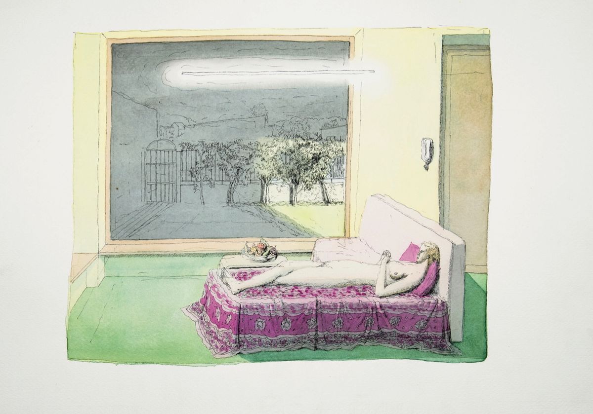 Ettore Tripodi, Notturni 34, 2018, encre et aquarelle sur papier, 35 x 50 cm. Artiste nommé au Prix de dessin 2025 de la Fondation d’art contemporain Daniel & Florence Guerlain. © Ettore Tripodi.