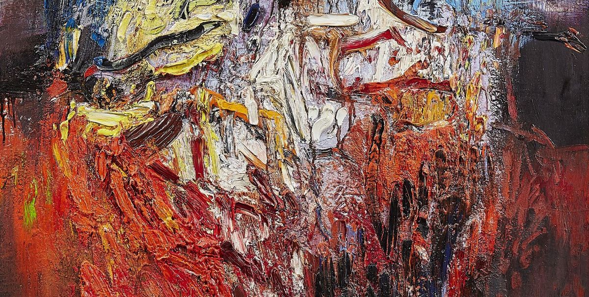 Wang Yan Cheng, Sans Titre, 2005, huile sur toile, 100 x 100 cm, estimée 30 000 à 40 000 euros. © Artcurial