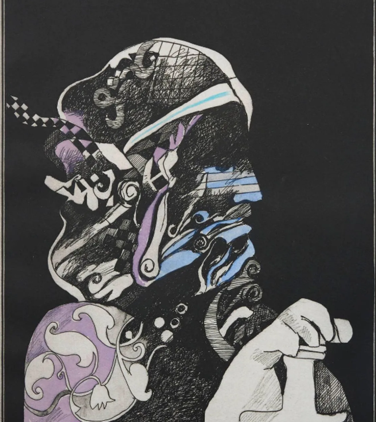 Dia Azzawi, Alf Layla wa Layla. The Thousand & one Nights, Édition spéciale, portfolio de 25 estampes d’Azzawi, Londres, 1986. Courtesy Millon