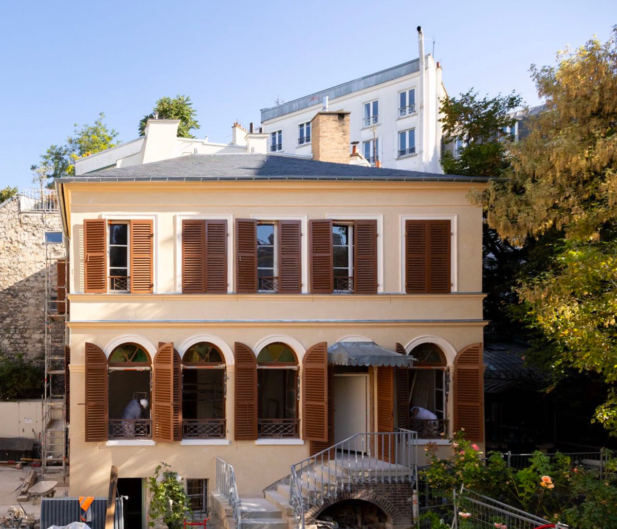 Vue du chantier du musée de la Vie romantique, septembre 2025. © Photo : Jean-Baptiste Gurliat / Ville de Paris