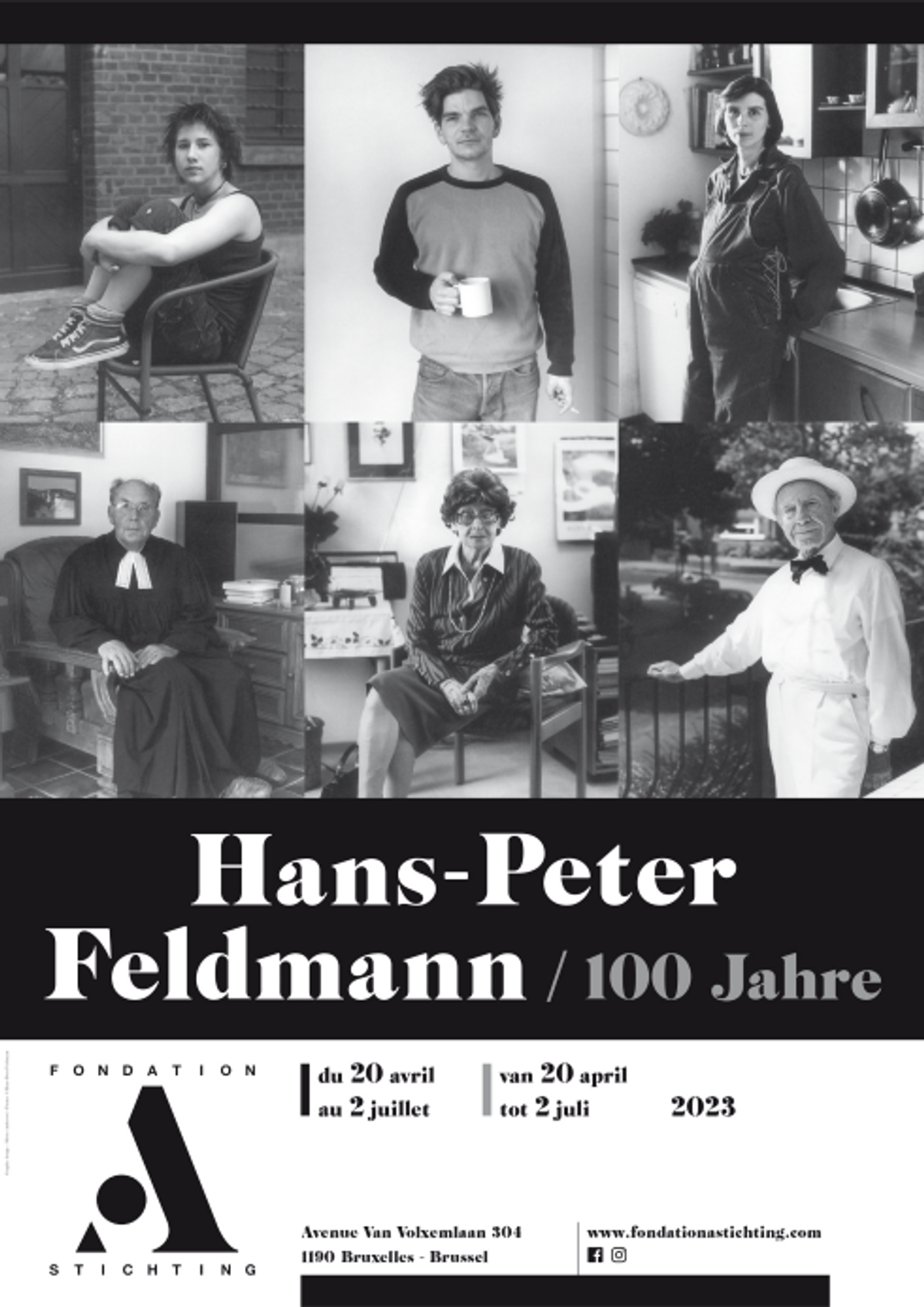 Affiche de l’exposition « Hans-Peter Feldmann, 100 Jahre », Fondation A, Bruxelles. © D.R.