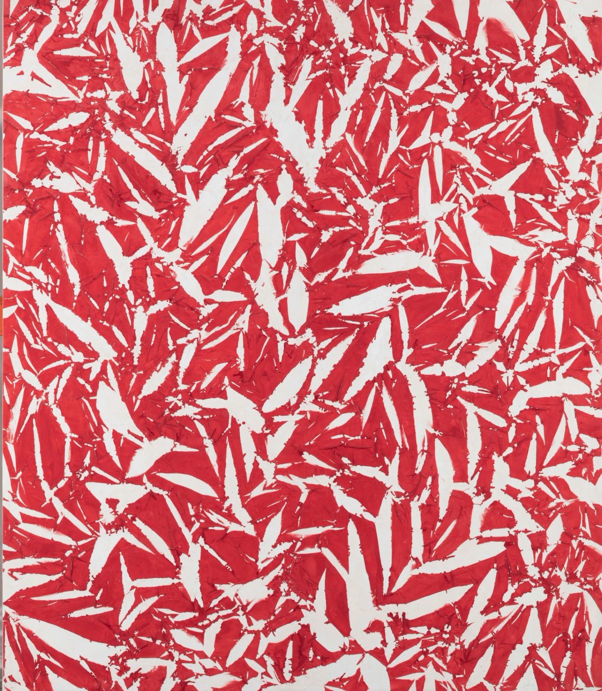 Simon Hantaï, Étude, Meun, 1969, huile sur toile, Fondation Louis-Vuitton, Paris. © Archives Simon Hantaï/ Fondation Louis-Vuitton/David Bordes