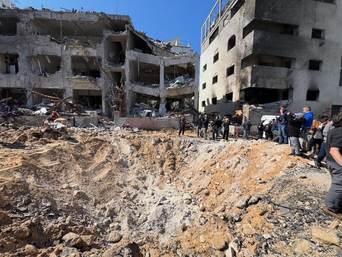 Le Bauhaus Center, situé dans la Ville blanche de Tel-Aviv, un site inscrit au patrimoine mondial de l’Unesco, a été touché le 28 février 2026. Photo The Bauhaus Center