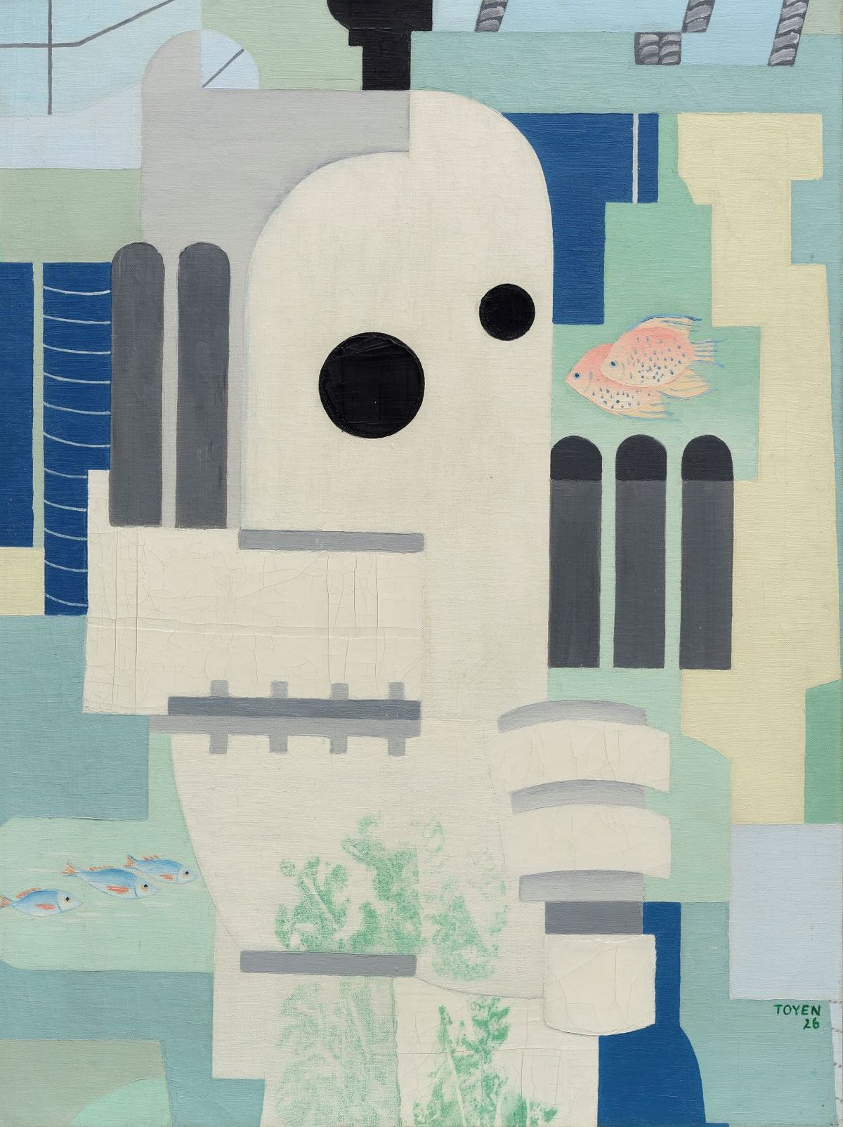 Toyen, Scaphandrier, 1926, huile sur toile, Prague, Kunsthalle. © Kunsthalle Praha