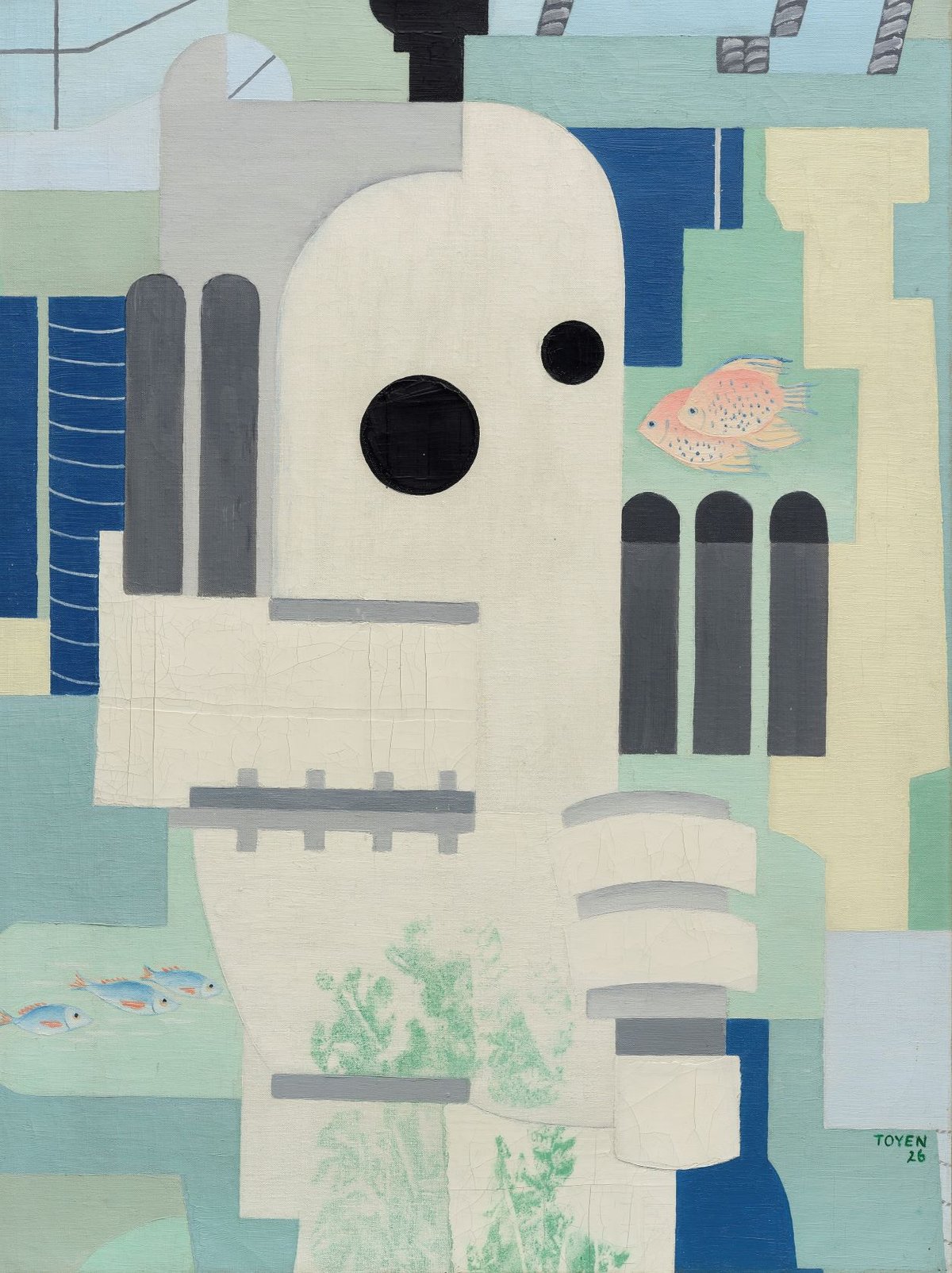 Toyen, Scaphandrier, 1926, huile sur toile, Prague, Kunsthalle. © Kunsthalle Praha