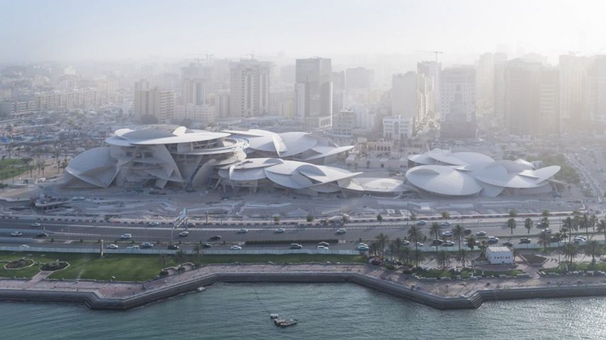 Vue aérienne du Musée national du Qatar, conçu par les Ateliers Jean Nouvel. © Iwan Baan