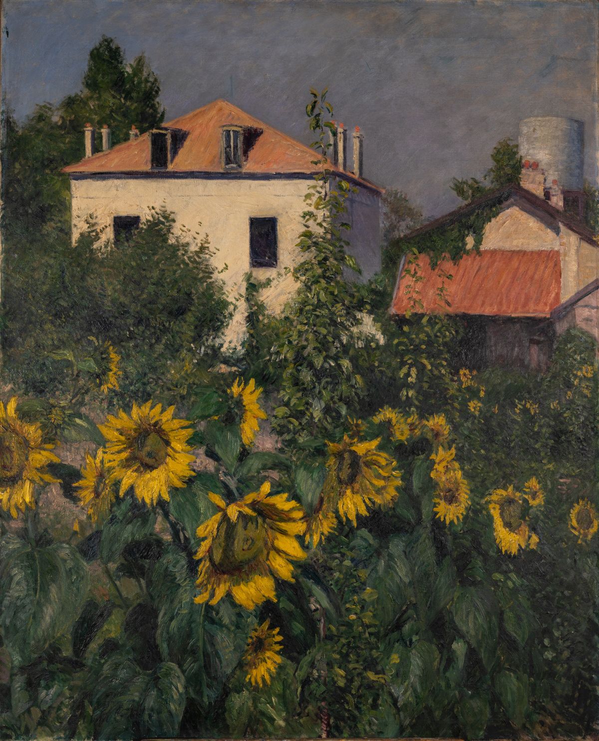 Gustave Caillebotte, Les Soleils, jardin du Petit Gennevilliers, vers 1885, huile sur toile, 131 x 105 cm.
© Musée d’Orsay, Dist. RMN-Grand Palais / Sophie Crépy