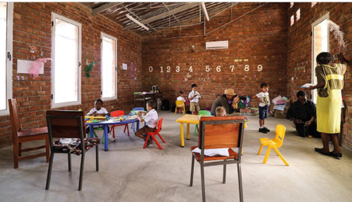 Diébédo Francis Kéré, Benga Riverside School, 2018, Tete, Mozambique. © Diébédo Francis Kéré