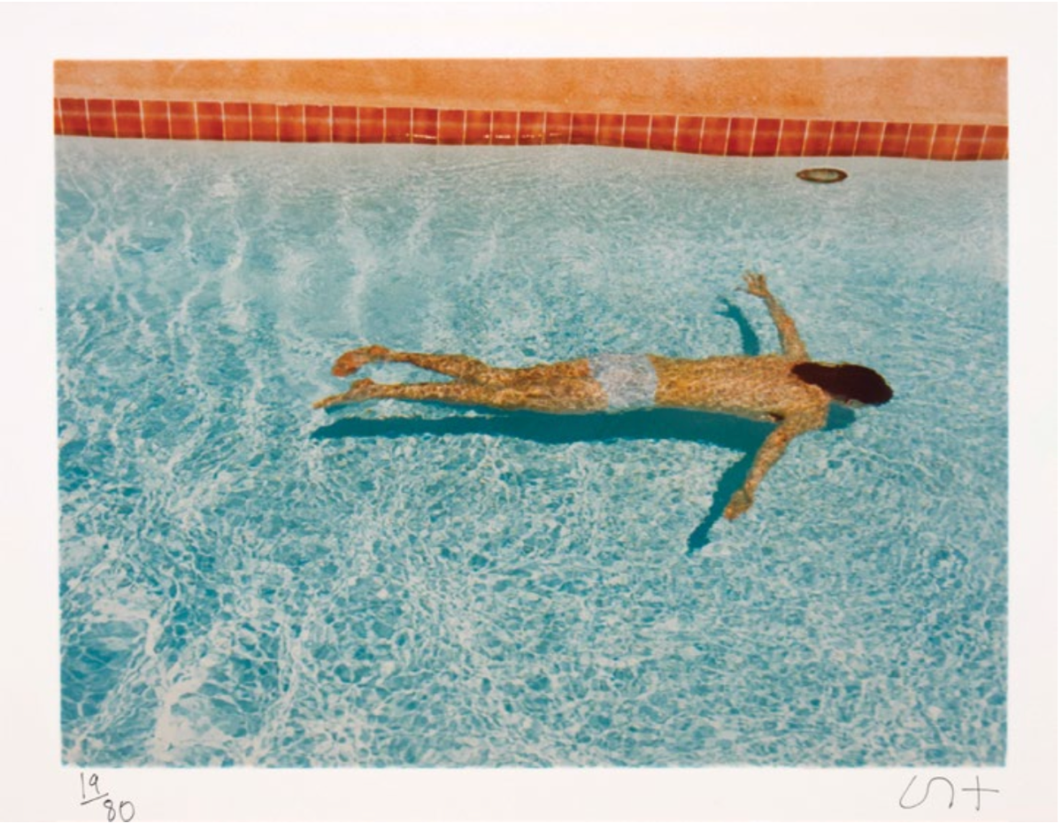 David Hockney, John St. Clair Swimming april 1972, série Twenty Photographic Pictures, 1976, tirage chromogène. Courtesy d’Equinox Gallery