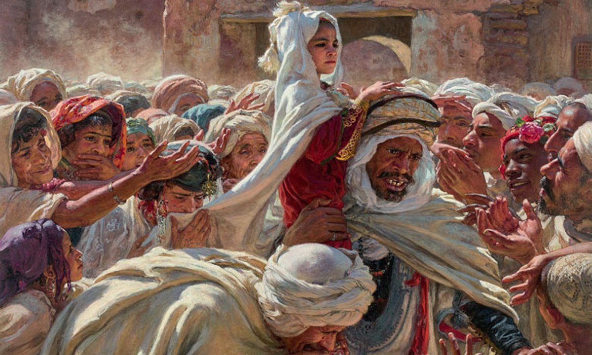 Étienne Dinet, Le fils d’un Saint M’rabeth, 1900, huile sur toile, 71,50 x 80,30 cm. © Artcurial