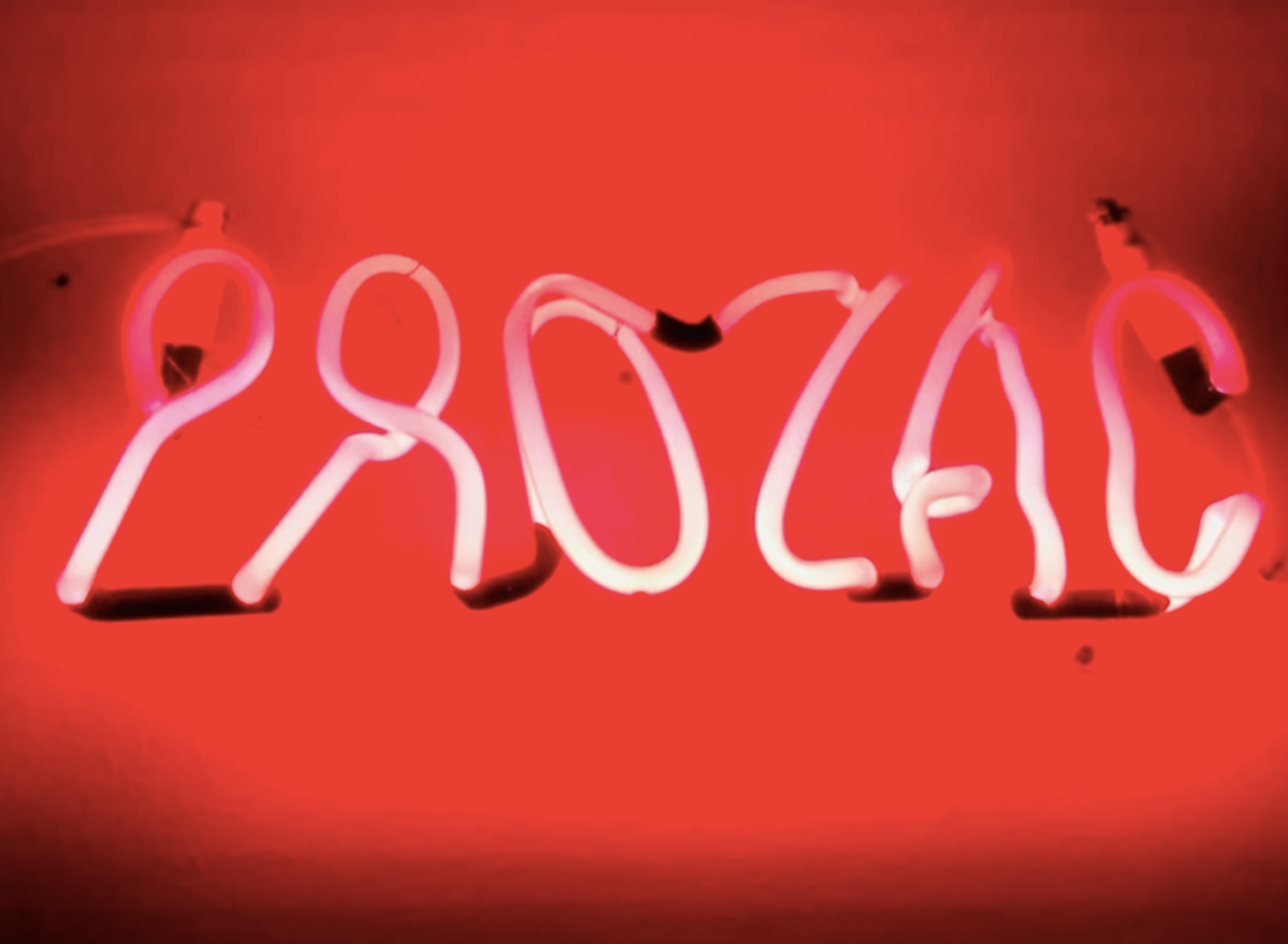 Esther Ruiz, Prozac, 2010, néon lumineux, 15-42 cm. Œuvre exposée à Art Fair Dijon 2022. © D.R.