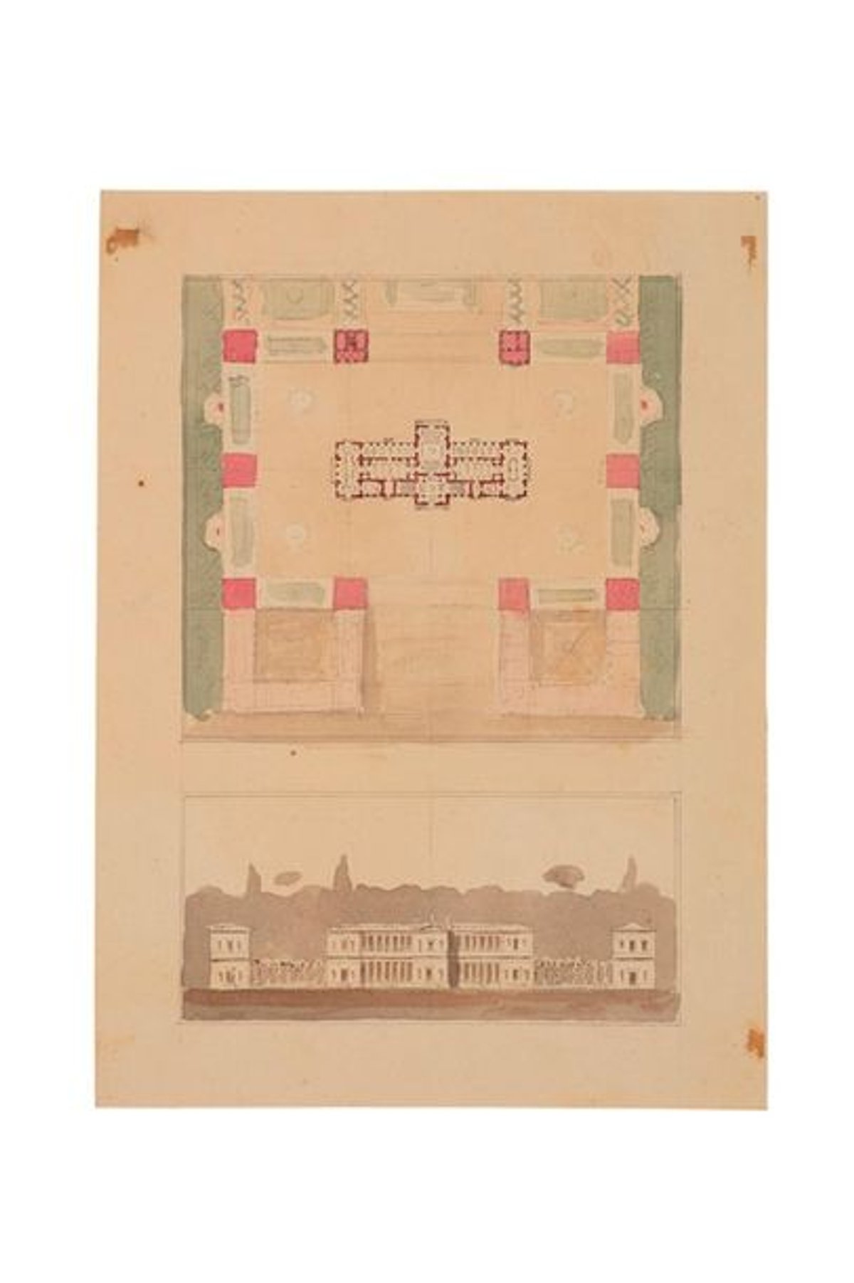 Dessin d’architecture de François-Léonard Seheult vendu chez Artprecium-Millon. Courtesy Artprecium-Millon