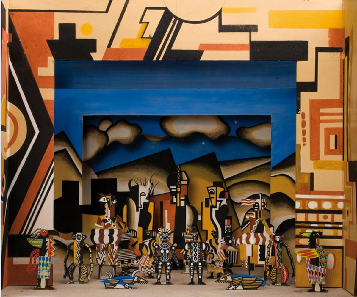 Maquette de La Création du monde d'après le projet de Fernand Léger, réalisée par Espace et Cie, bois peint, 1995, Biot, Musée national Fernand Léger, Centre de documentation. Courtesy Espace et Cie